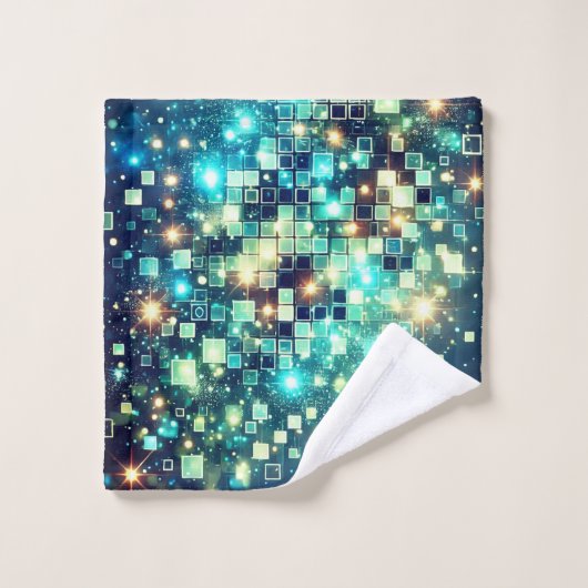 Radiant Pixel Bokeh Bad Handdoek (Wasdoekje)