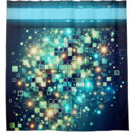 Radiant Pixel Bokeh Douchegordijn