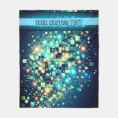 Radiant Pixel Bokeh Fleece Deken (Voorkant)