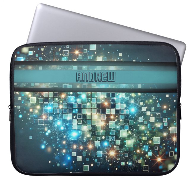 Radiant Pixel Bokeh Laptop Sleeve (Voorkant)