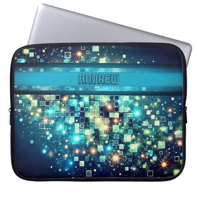 Radiant Pixel Bokeh Laptop Sleeve (Voorkant)