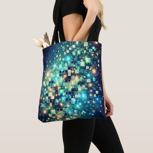 Radiant Pixel Bokeh Tote Bag (Dichtbij)