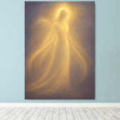 Radiant Presence Angel of Golden Light Spiritual Canvas Afdruk (Insitu (Houten vloer))