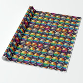 Radiant Pride Disco Ball Gift Wrap Cadeaupapier (Uitgerold)