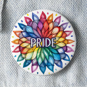 Radiant PRIDE Maand Mandala Ronde Button 5,7 Cm