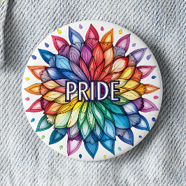 Radiant PRIDE Maand Mandala Ronde Button 5,7 Cm