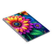 Radiant Rainbow Bloom Boeket Notebook Notitieboek (Rechterzijde)