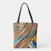 Radiant Rainbow Elegance: stijlvol Tas met patrone (Achterkant)