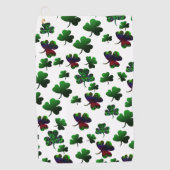 Radiant Rainbow Shamrock Golfhanddoek (Voorkant)