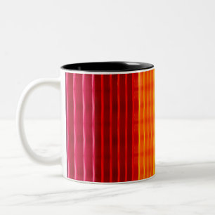 Radiant Rainbow Stripes Mug Tweekleurige Koffiemok