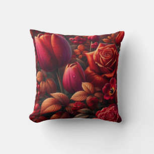 "Radiant Raindrop Herfst Floral Art" Kussen