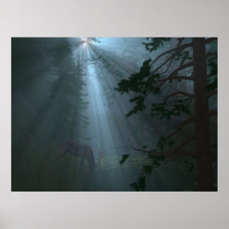 Radiant Rays (blauw) Poster