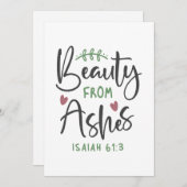 Radiant Redemption - Jesaja 61:3 Christelijk ontwe Bedankkaart (Voorkant / Achterkant)