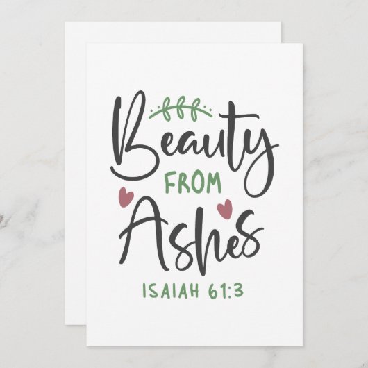 Radiant Redemption - Jesaja 61:3 Christelijk ontwe Bedankkaart (Voorkant / Achterkant)