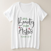 Radiant Redemption - Jesaja 61:3 Christelijk ontwe Grote Maat T-shirt (Design voorkant)