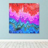 "Radiant Reflection" Kleurrijke Abstracte kunst Canvas Afdruk (Insitu (Houten vloer))