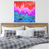 "Radiant Reflection" Kleurrijke Abstracte kunst Canvas Afdruk (Insitu (Slaapkamer))