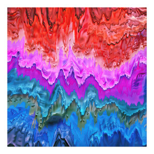 "Radiant Reflection" Kleurrijke Abstracte kunst Foto Afdruk