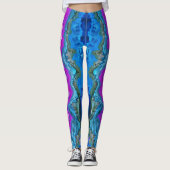 "Radiant Reflection" Kleurrijke Abstracte kunst Leggings (Voorkant)