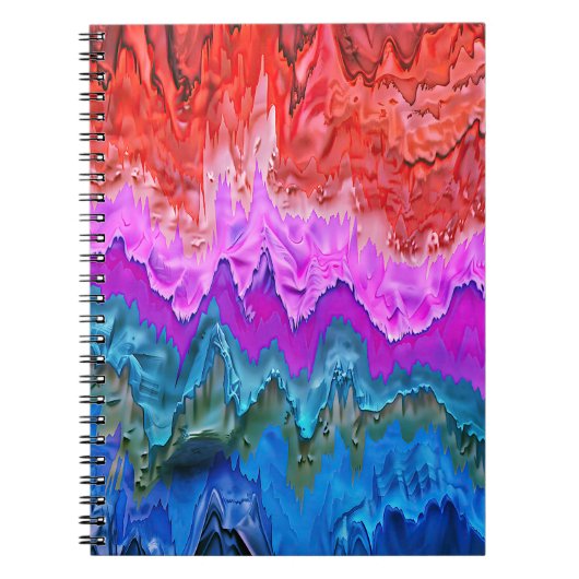 "Radiant Reflection" Kleurrijke Abstracte kunst Notitieboek (Voorkant)