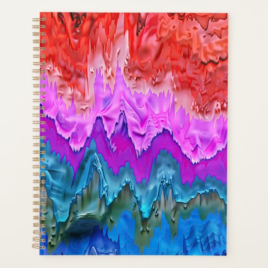 "Radiant Reflection" Kleurrijke Abstracte kunst Planner (Voorkant)