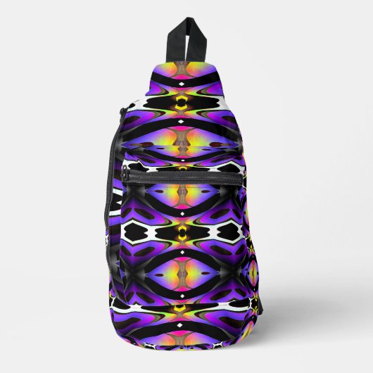 Radiant Reflection Paarse Prism Sling Rugzak (Voorkant)