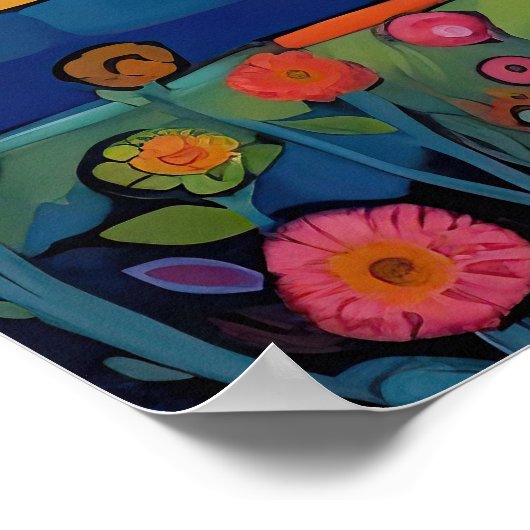 Radiant Residence - Een symfonie van gloeiende flo Poster (Hoek)