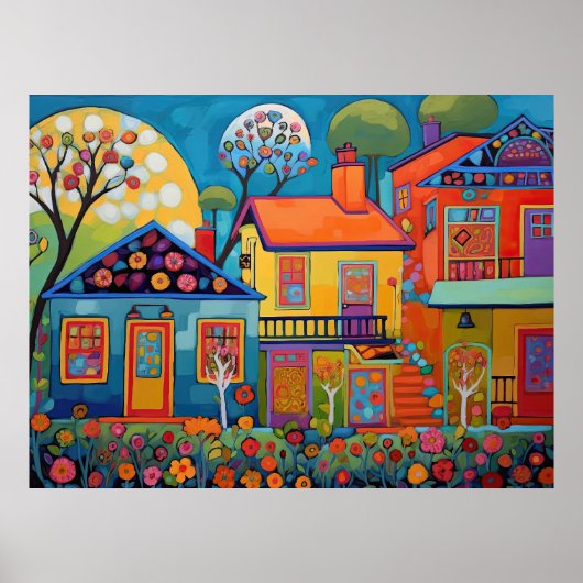 Radiant Residence - Een symfonie van gloeiende flo Poster (Voorkant)