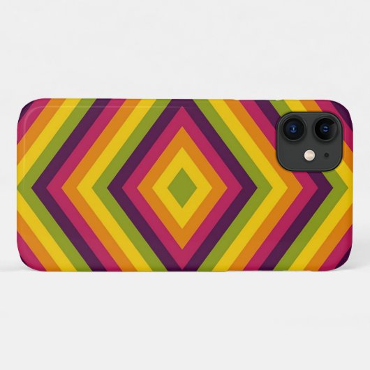 Radiant Retro Diamonds Case-Mate iPhone Case (Achterkant (horizontaal))