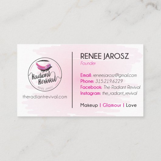Radiant Revival Visitekaartje (Achterkant)