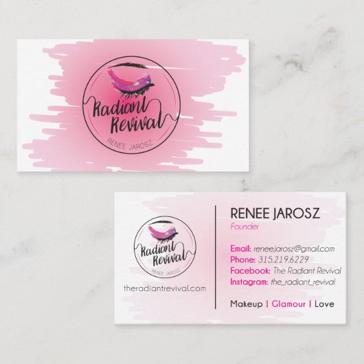 Radiant Revival Visitekaartje (Voorkant / Achterkant)