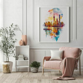 Radiant Rhapsody: Shanghai Pudong Skyline Poster