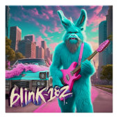 Radiant Rocker: Bigfoot Bunny Shreds - A Blink-182 Perfect Poster (Voorkant)