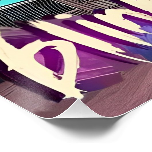 Radiant Rocker: Bigfoot Bunny Shreds - A Blink-182 Perfect Poster (Hoek)