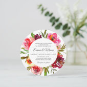 Radiant Romance Circular Wedding Kaart (Staand voorkant)