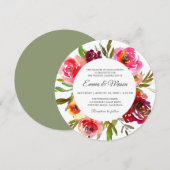 Radiant Romance Circular Wedding Kaart (Voorkant / Achterkant)