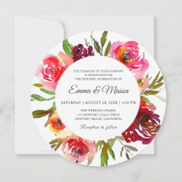Radiant Romance Circular Wedding Kaart