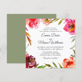 Radiant Romance Square Wedding Kaart