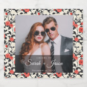 Radiant Rose Flower Wedding Beer Label Bier Etiket (Enkel label)