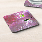 Radiant Roze hydrangeas, roze bloemen roze bloemen Drankjes Onderzetter (Linkerzijde)