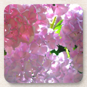 Radiant Roze hydrangeas, roze bloemen roze bloemen Drankjes Onderzetter