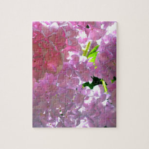 Radiant Roze hydrangeas, roze bloemen roze bloemen Legpuzzel