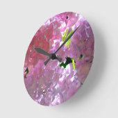 Radiant Roze hydrangeas, roze bloemen roze bloemen Ronde Klok (Hoek)