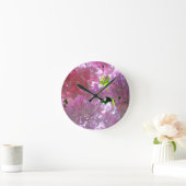 Radiant Roze hydrangeas, roze bloemen roze bloemen Ronde Klok (Huis)