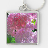Radiant Roze hydrangeas, roze bloemen roze bloemen Sleutelhanger (Voorkant)