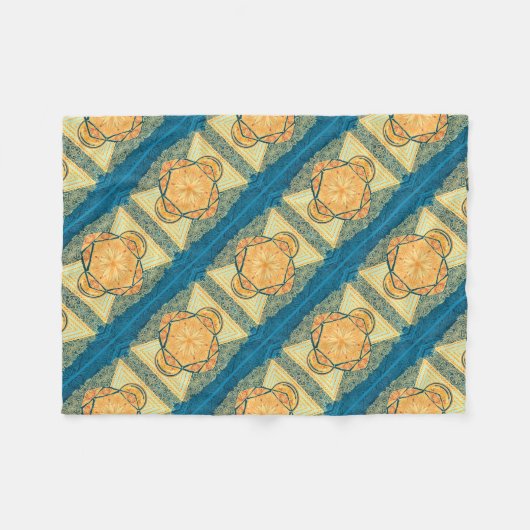 Radiant Sacred Geometry Mandala Fleece Deken (Voorkant (Horizontaal))