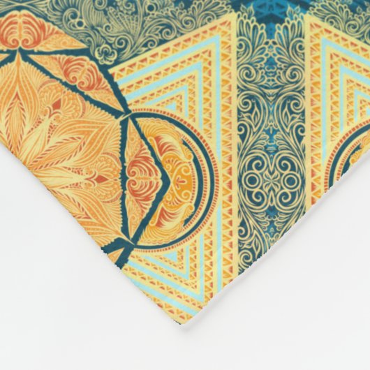 Radiant Sacred Geometry Mandala Fleece Deken (Hoek)