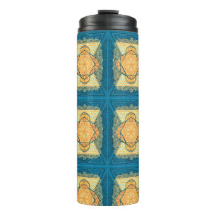 Radiant Sacred Geometry Mandala Thermosbeker