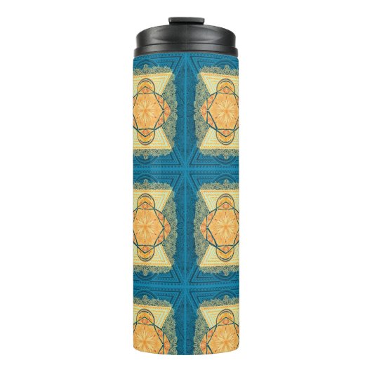 Radiant Sacred Geometry Mandala Thermosbeker (Voorkant)