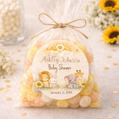 Radiant Safari Sun Jungle Emblem Ronde Sticker